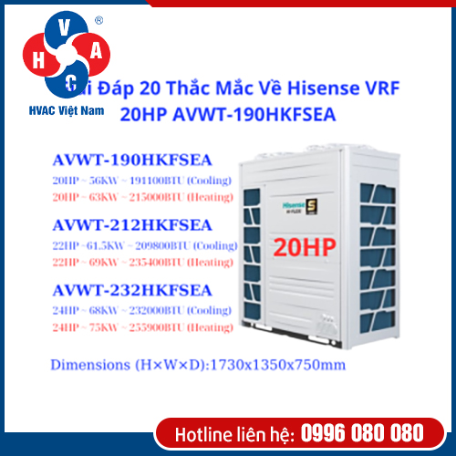 Dàn Nóng Đơn Hisense VRF 22HP AVWT-212HKFSEA